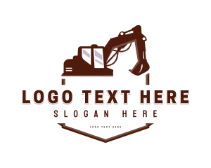 Machinery Heavy Vehicle Excavator Logo