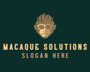 Macaque - Sunglasses Monkey Gaming logo design