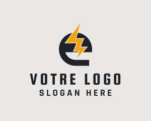 Energy Bolt Letter E Logo