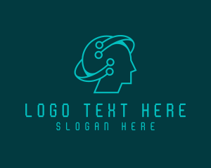 Programmer - Artificial Intelligence Tech Head logo design