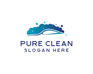 Car Wash Cleaning Bubbles logo design