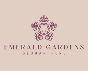 Floral Mandala Garden logo design