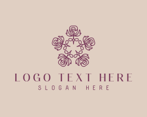 Stamp - Floral Mandala Garden logo design