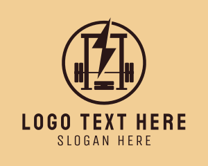 Weightlifting - Thunder Crossfit Gym Equipment logo design
