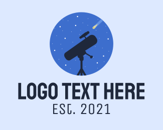 Star Gazing  Telescope logo design