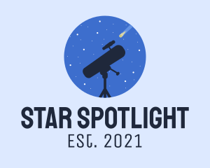 Star Gazing  Telescope logo design