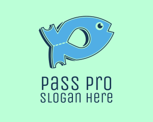 Pass - Aquarium Fish Ticket logo design