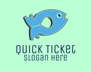 Ticket - Aquarium Fish Ticket logo design