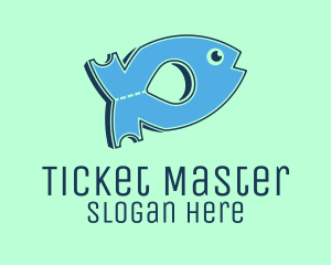 Ticket - Aquarium Fish Ticket logo design