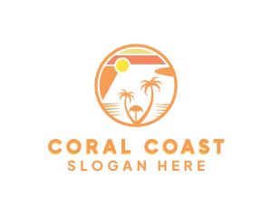 Tropical Island Beach logo design