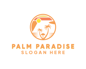 Tropical Island Beach logo design