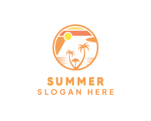 Tropical Island Beach logo design