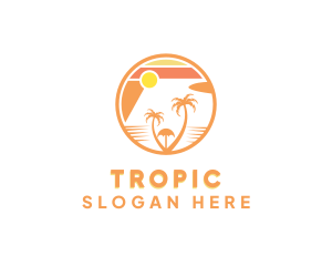 Tropical Island Beach logo design