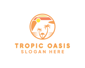 Tropical Island Beach logo design