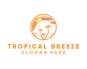 Tropical Island Beach logo design