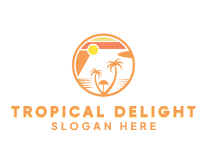 Tropical Island Beach logo design