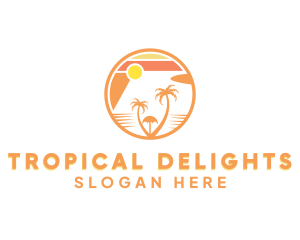 Tropical Island Beach logo design