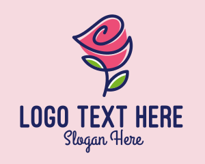 Leaf - Rose Garden Monoline logo design