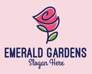 Rose Garden Monoline  logo design