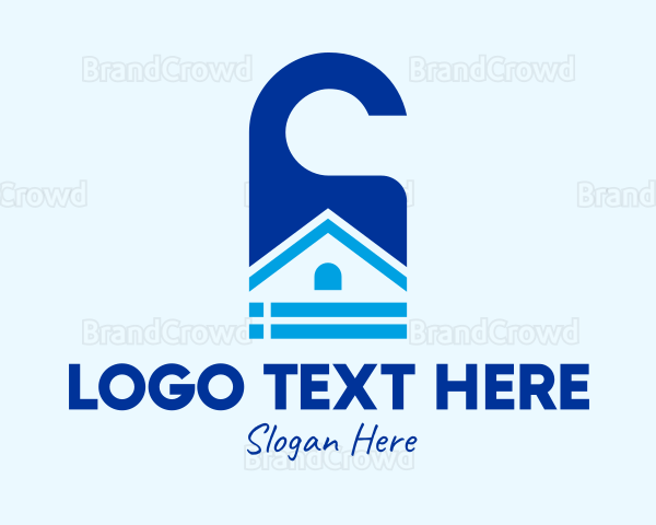 Blue Home Door Tag Logo