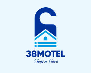 Blue Home Door Tag logo design