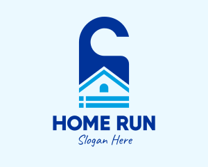 Blue Home Door Tag logo design