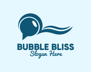 Speech Bubble Wave logo design