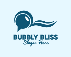 Speech Bubble Wave logo design