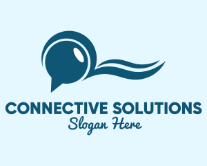 Communicate - Speech Bubble Wave logo design