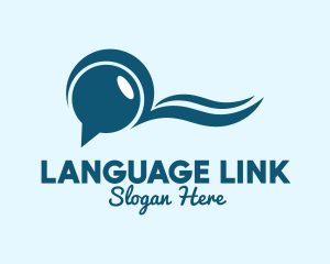 Bilingual - Speech Bubble Wave logo design