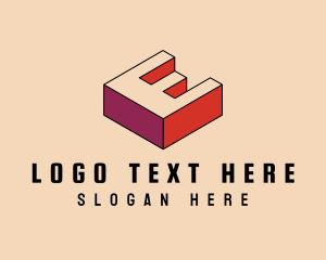 Multicolor - 3D Pixel Letter W logo design
