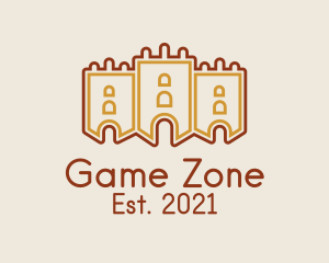 Defense - Medieval Gaming Castle logo design