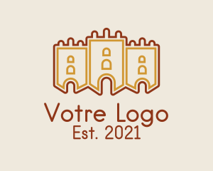 Ancient - Medieval Gaming Castle logo design