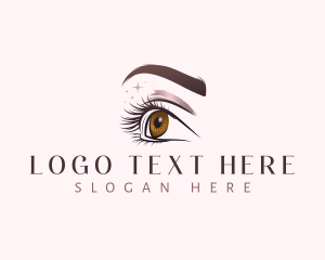 Contact Lens - Beauty Feminine Eyelashes logo design