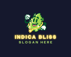 Indica - CBD Cannabis Marijuana logo design