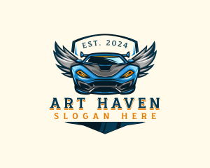 Wing Sports Car logo design