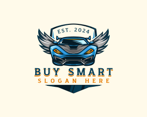 Wing Sports Car logo design