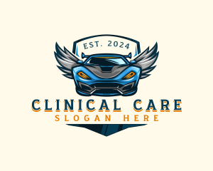 Wing Sports Car logo design