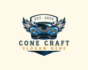 Wing Sports Car logo design