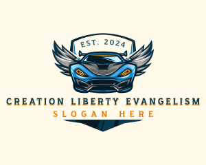 Wing Sports Car logo design