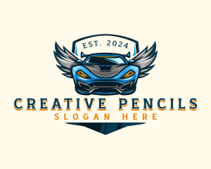 Wing Sports Car logo design