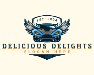 Wing Sports Car logo design