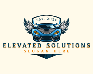 Wing Sports Car logo design