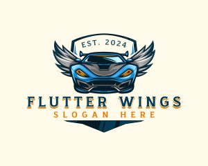 Wing Sports Car logo design