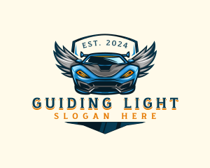 Wing Sports Car logo design