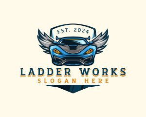 Wing Sports Car logo design