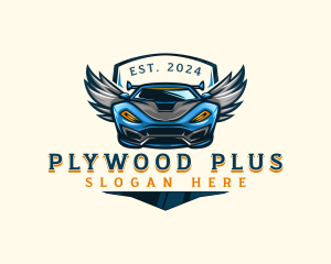 Wing Sports Car logo design