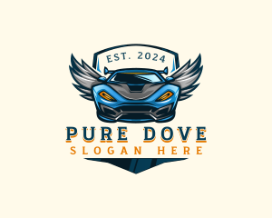 Wing Sports Car logo design