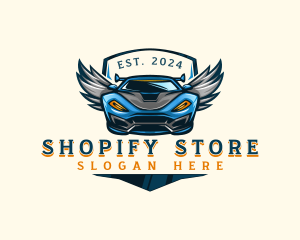 Wing Sports Car logo design