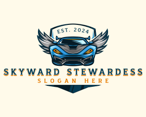 Wing Sports Car logo design